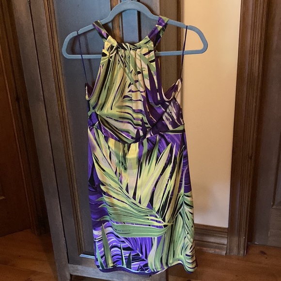 Mauve beige and geeen halter dress just like new - Picture 3 of 3